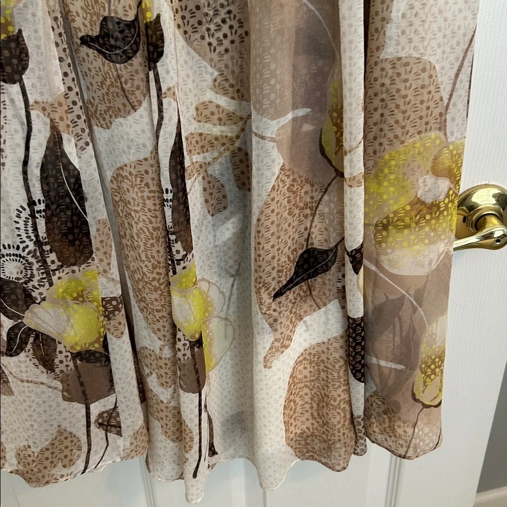 White House Black Market White Multi Floral Maxi Skirt